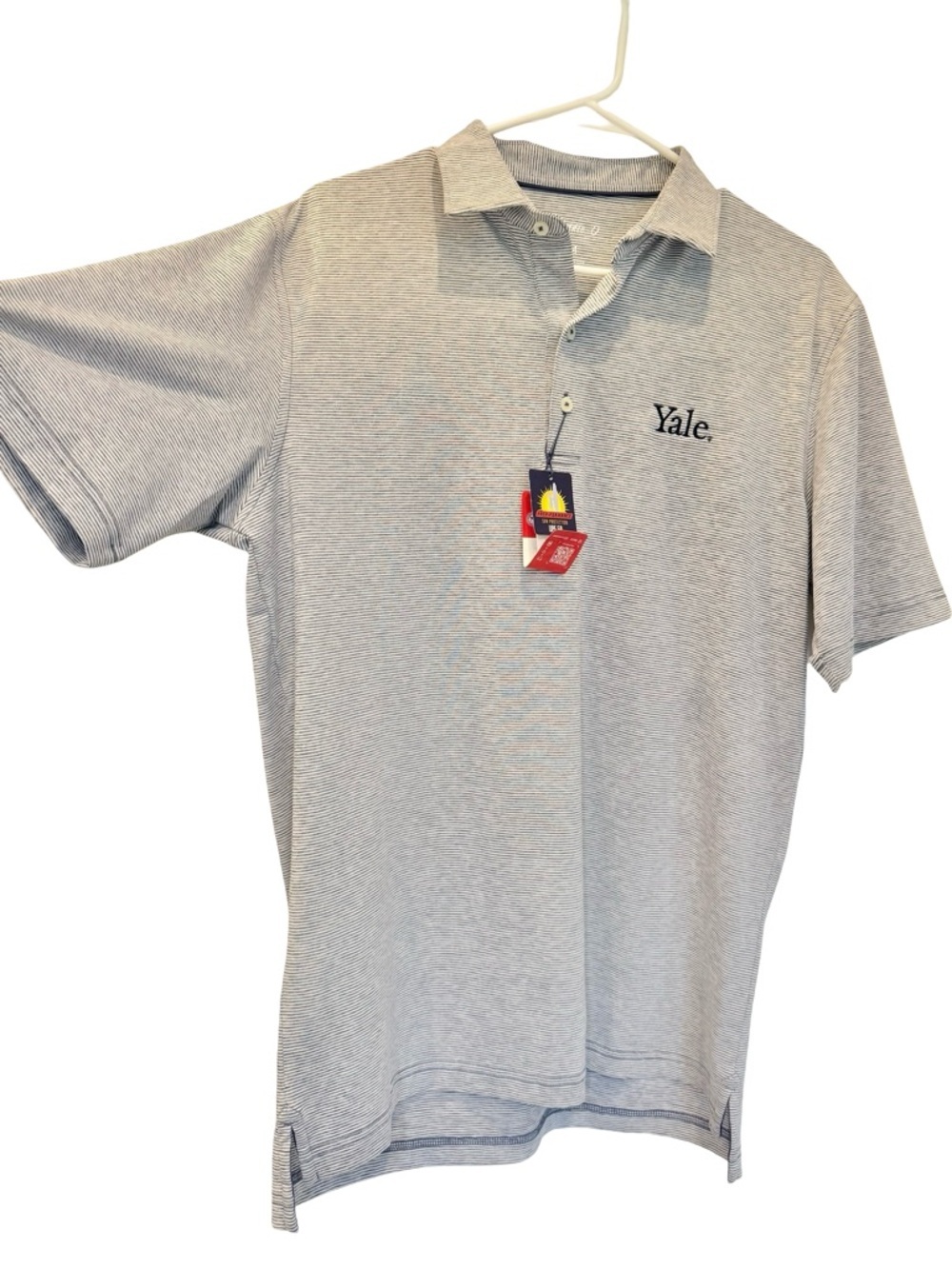 johnnie-O Light Gray Yale Embroidered Polo